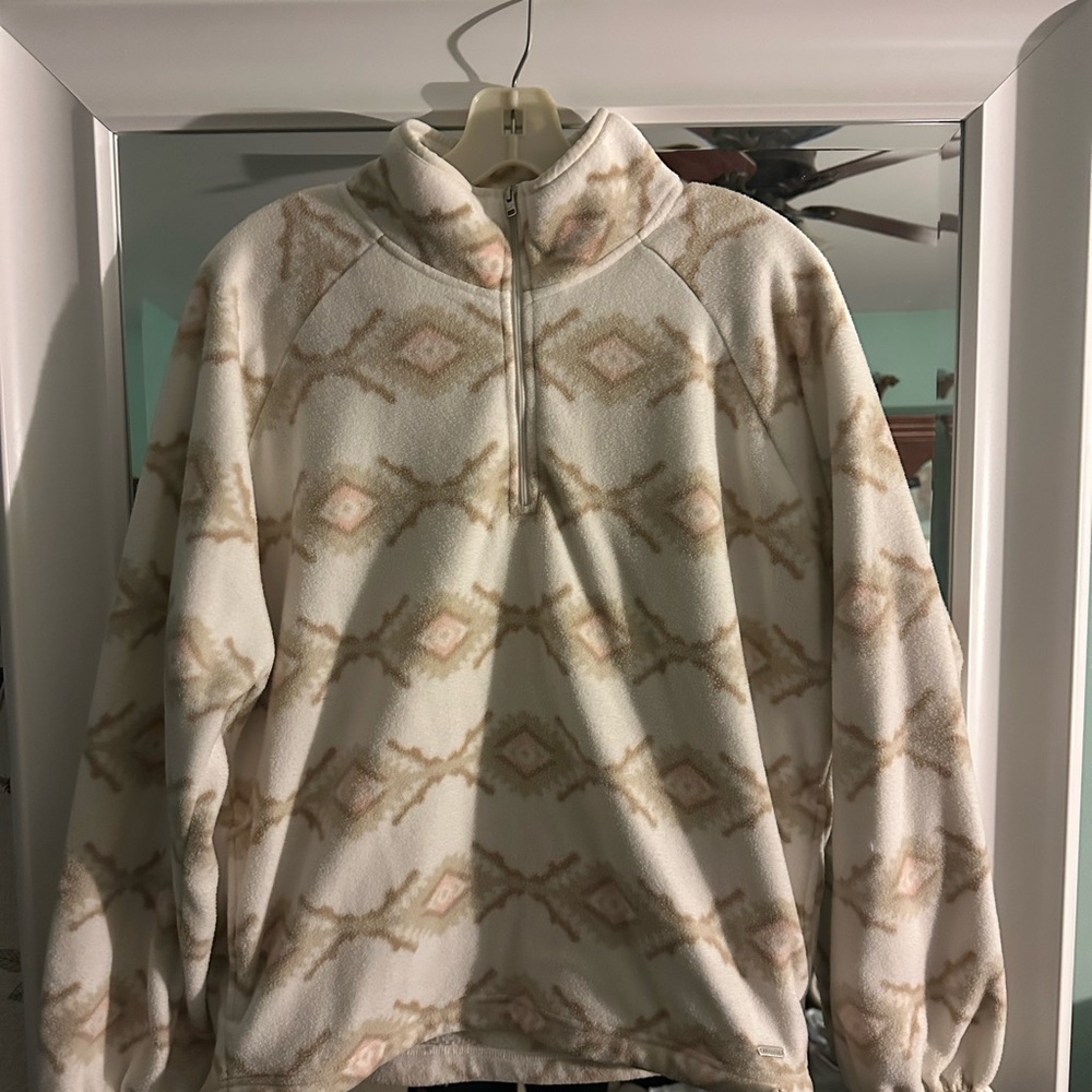 Patterned Fleece Half-zip Pullover